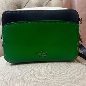 Kate Spade Green and Navy Shoulder Bag